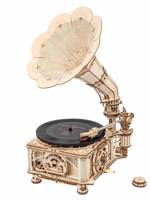 LKB01-main ROKR Классический граммофон 3D Деревянный Пазл LKB01D