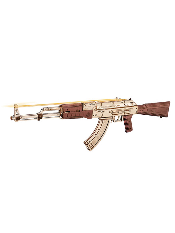 LQ901-main ROKR Штурмовая винтовка АК-47 3D Деревянный Пазл LQ901